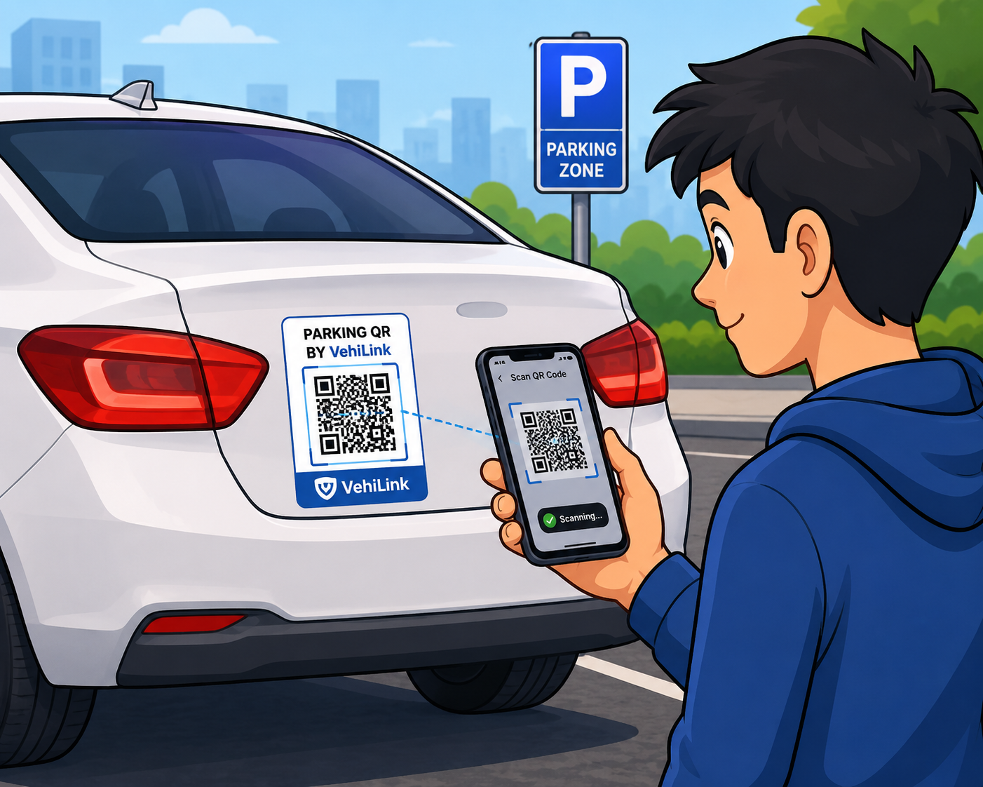 VehiLink QR contact platform